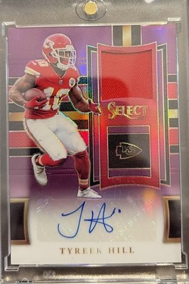 2017 Panini Select - Signature Memorabilia Tyreek Hill #MP-TY Purple Prizm /25