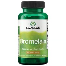 Bromelain 500 mg 60 vegetarische Kapseln Swanson Health Products