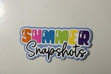 Summer Snapshots Scrapbook Title Embellishment Handmade Die Cut Paper Pieced