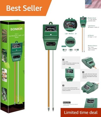 User-Friendly 3-in-1 Soil Testing Meter: Ideal for Every Gardening Enthusiast