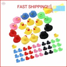 GADIEDIE50 Pack Multicolor Mini Rubber Ducky Float Ducks Baby Bath Toy, Great fo