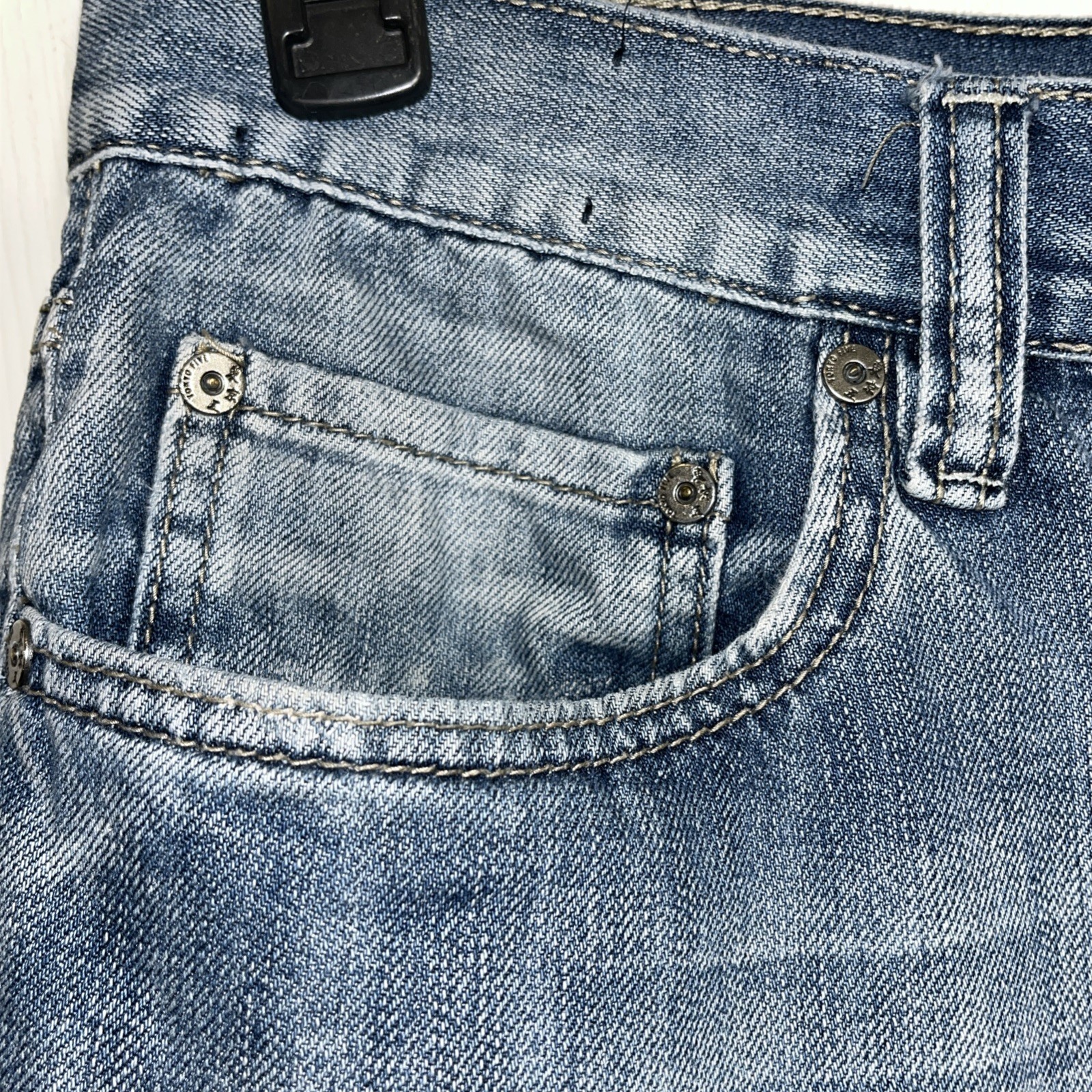 Mens Tokyo Five Respect Slim Fit Jeans Size 34x32 Medium Wash image 3