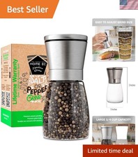 Innovative Salt and Pepper Grinder Set - Fresh Spices, No Mess, Elegant Design