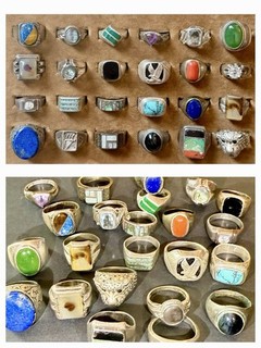 Men’s VINTAGE Wholesale Lot 24 STERLING SILVER Rings