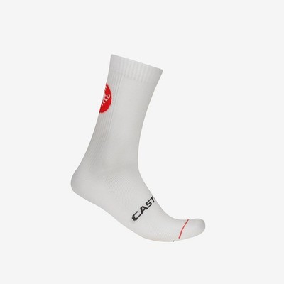 CASTELLI ENTRATA 18 SOCK UNISEX RADSOCKEN FAHRRADSOCKEN STRÜMPFE SOCKEN WEISS