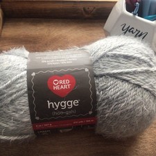 Red Heart Hygge Yarn/Cloud/8 oz 212 yds/New