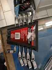 Ironton 5-Pc. Flex-Head Metric Ratcheting Combination Wrench Set