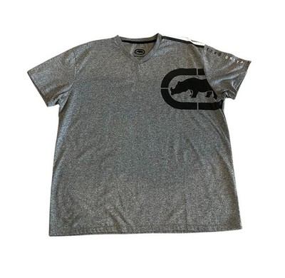 Ecko Unltd Mens 2XL Core Rhino V-neck T-shirt in a grey marled NWT