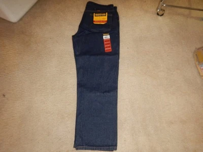 New old stock Rustler reg fit straight leg jeans mens 38x29 NWT dark wash denim - Image 1 of 4