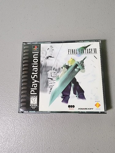 Final Fantasy VII 7 PS1 PlayStation 1 CIB Complete Black Label Misprint - Tested