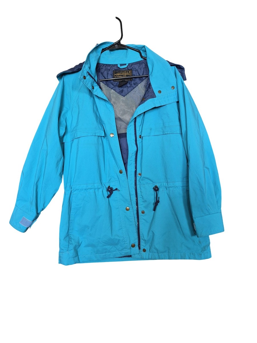 VTG Eddie Bauer Jacket Mens Size M Blue Gore-Tex Parka Full Zip
