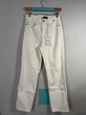 Judy Blue Straight-Fit White Jeans Distressed Stretchy JB88510C Size 3 26x32