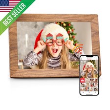 10.1 WiFi Digital Picture Frame 32GB IPS Touch Screen Auto Rotate Wall Mount