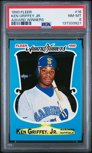 137333821 Ken Griffey Jr 1990 Fleer Award Winners #16 PSA 8