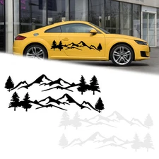 1Pair Car Body Forest Mountain Graphic Cover Decors For Camper Trailer Truck