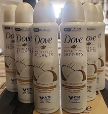 6 x Dove Coconut Jasmine Restoring Ritual Antiperspirant Deodorant Spray, 150ml