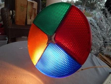 Vintage Metal Holly Atlas?? Aluminum Christmas Tree Color Wheel Estate Find