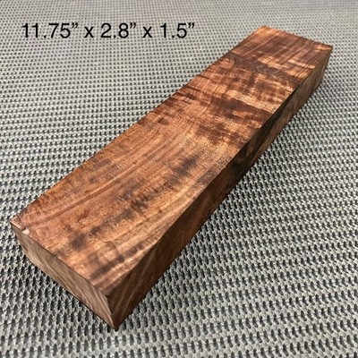 CW575 Curly Claro Walnut Billet Block Carving Craft Knife Handle Game Call