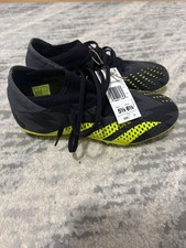 Adidas IG0770 Predator Accuracy INJ.3 FG Soccer Cleats Black Green US 5.5 W 6.5