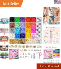 Complete Clay Beads Bracelet Making Set with Storage - 5300 Pieces for Kids