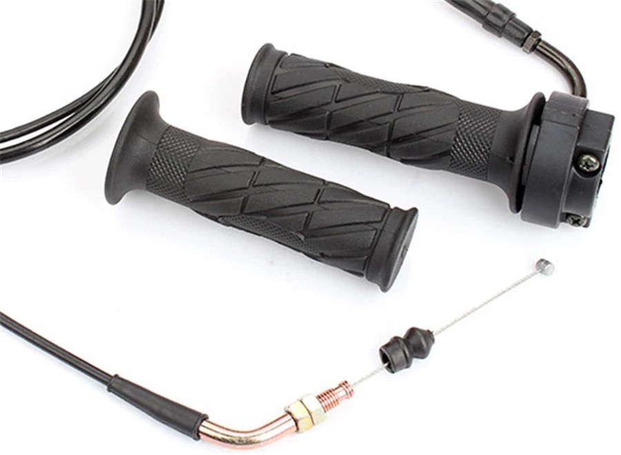 Left & Right Handle Bar Grip For Gy6 50cc 150cc Scooters Mopeds W/Throttle Cable - Image 4 of 4