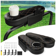 Drive Up Golf Cart Universal Black Rear Seat Arm Rest Fits Club Car Ezgo Yamaha