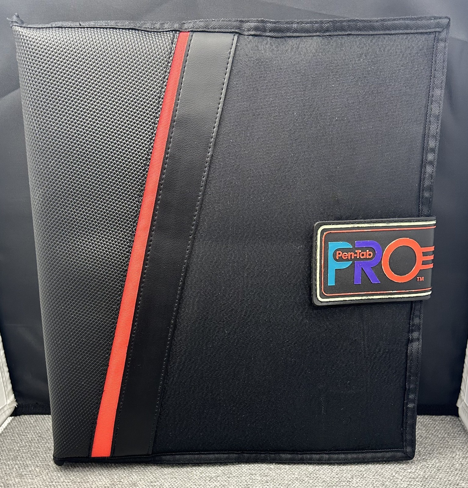 Vintage 90s Pen Tab Pro Organizer Keeper Fabric 3-Ring Binde