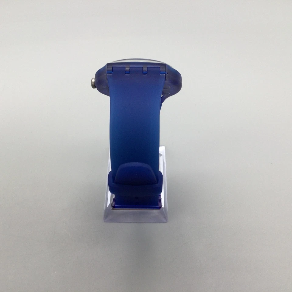 Swatch Blue Sirup Watch Men 41mm SUON142 Swiss Made Translucent New Battery - Image 4 of 4