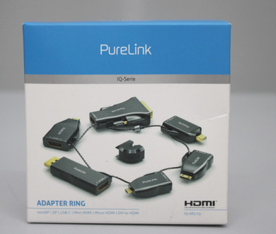 PureLink IQ-Serie HDMI Adapterring mit sechs Adaptern Schwarz IQ-AR210 NEU