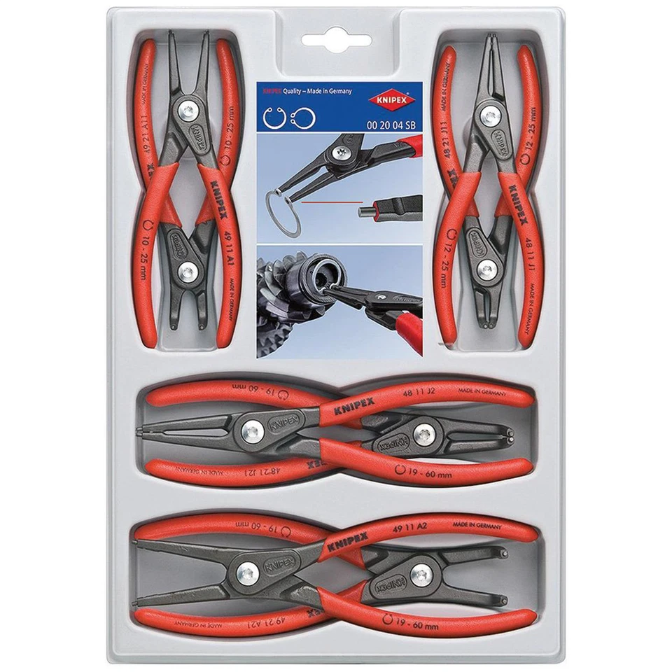 Knipex 002004SB 8-Piece Precision Circlip Pliers Set - Image 2 of 3