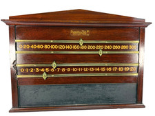 Antique Burroughes  Watts Mahogany Snooker Scoreboard London Soho Sq Victorian