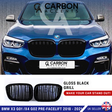 BMW X3 G01 X4 G02 Grille - Gloss Black 2 Slat Front Kidney Grill Grills M Sport