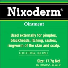 Nixoderm Cream For Skin Problems, Eczema, Ringworm, Pimples - 17.7g.