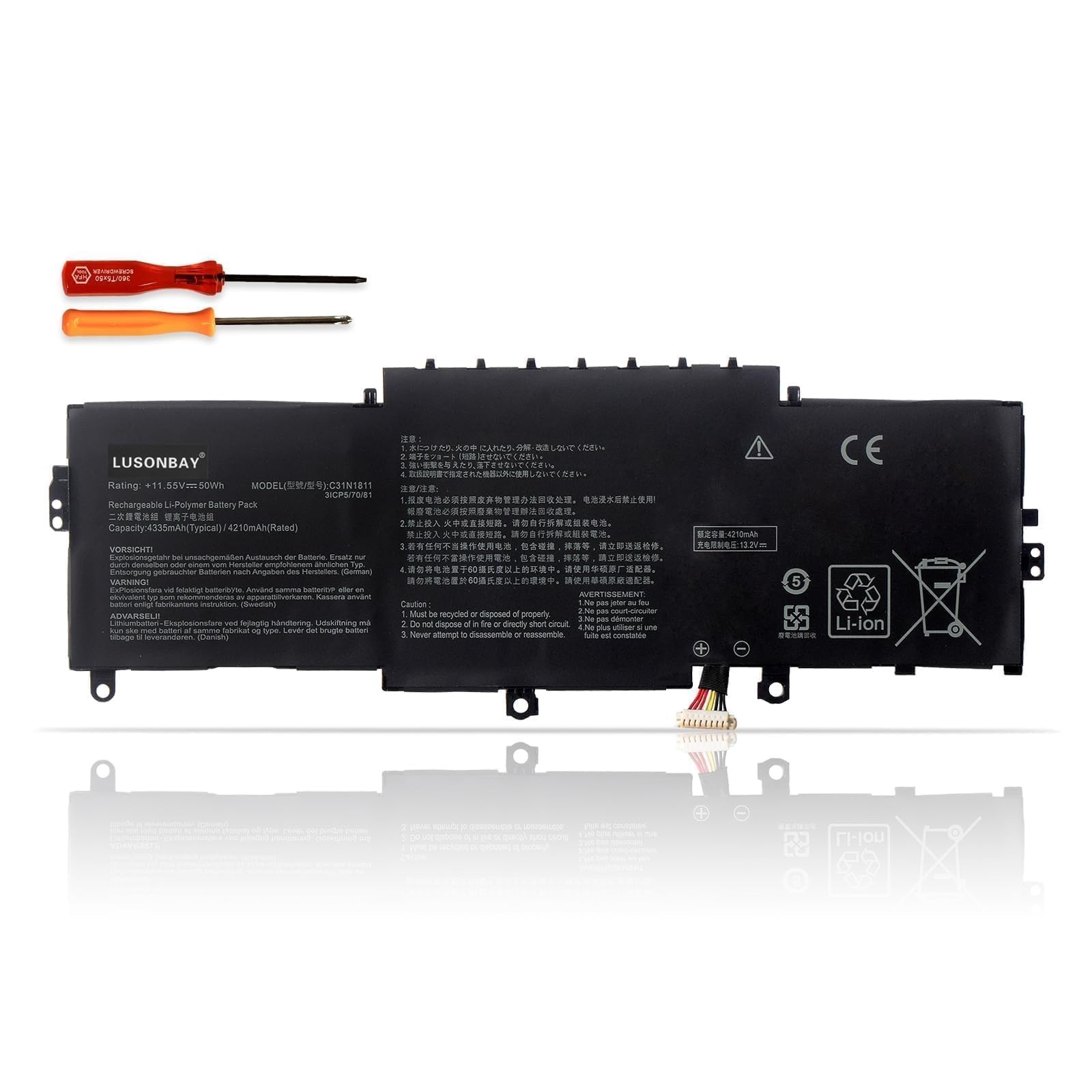 Analisi Tecnica Batteria C31N1811 per Asus UX433F UX433FA - 4335mAh
