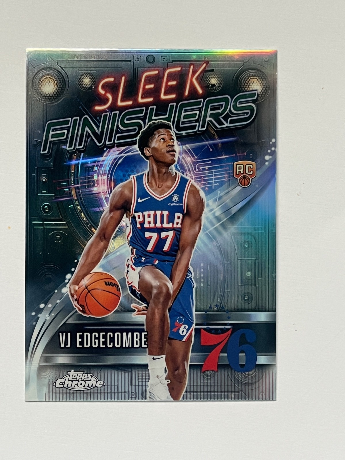 2025-26 Topps Chrome VJ Edgecombe Sleek Finishers Refractor RC Rookie (DW)