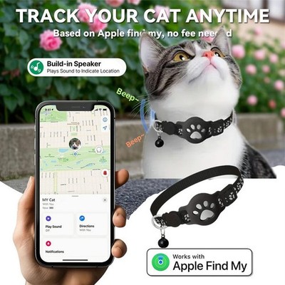 Smart Pet Collar Waterproof Locator GPS Real Time Tracker Anti-lost For Dogs iOS