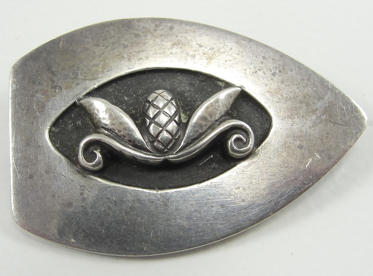 ジョージジェンセン　ACORNピンブローチ Vintage Georg Jensen Sterling Silver Pineapple Acorn Pin