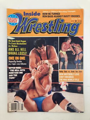 VTG Inside Wrestling Magazine November 1983 Harley Race vs Kevin Von Erich