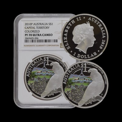 ⭕2010 銀貨 カンガルー オーストラリア NGC PF70 純銀 e675