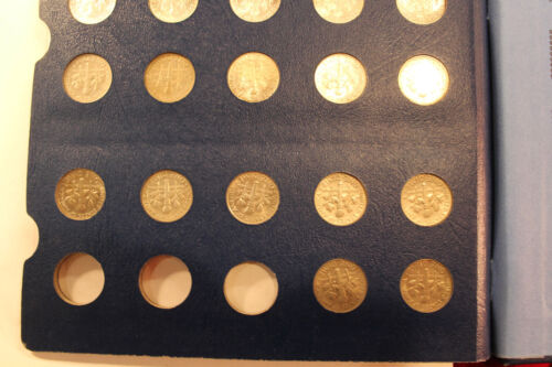 ROOSEVELT SILVER DIME SET, 46 MONETE ARGENTO E 9 MONETE PLACCATE P&D, ALBUM WHITMAN - Foto 14 di 15