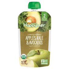 Happy Baby Stage 2 Apple Kale Avocado Organic 4 oz Pack of 16 