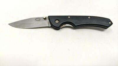 Frost Cutlery Folding Pocket Knife Single Plain Liner Blk Textured Nylon Handle