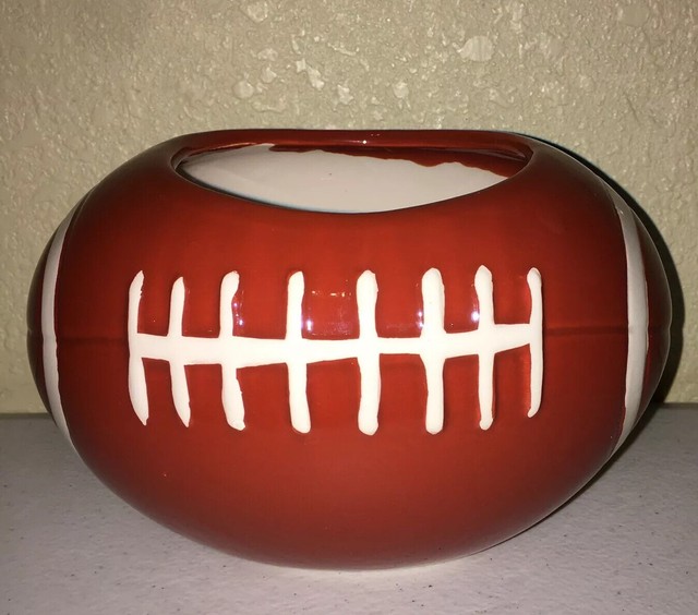 Ceramic Football Planter 4”H 7”L 5”W Vase Centerpiece eBay