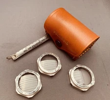 Vintage Polaroid Land Camera Lens Kit w/ Tape Measure in Leather Case #540