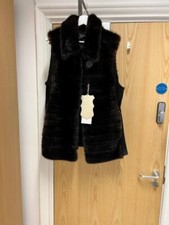 Chocolate Brown Mink Waistcoat With Mink Collar