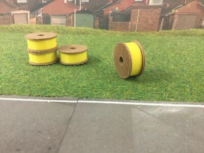 1:76 Kabeltrommeln 4pkt (gelb)