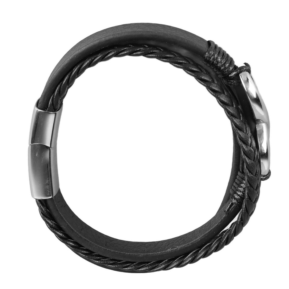 Triple Buckle Hand Bracelet Infinity Number Shape Hip Hop