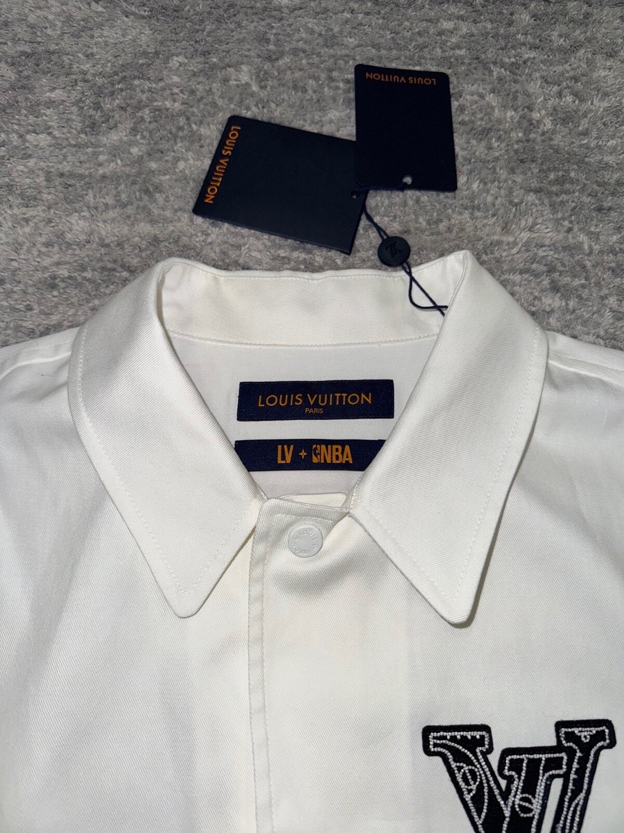 Louis Vuitton LV NBA Basketball SS Shirt Logo Short Sleeve Button