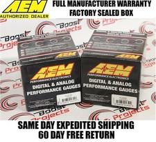 Aem 2 Gauge Combo Set 4.9lsu Wideband Uego 52mm Boost Gauge 30-4406 30-4110