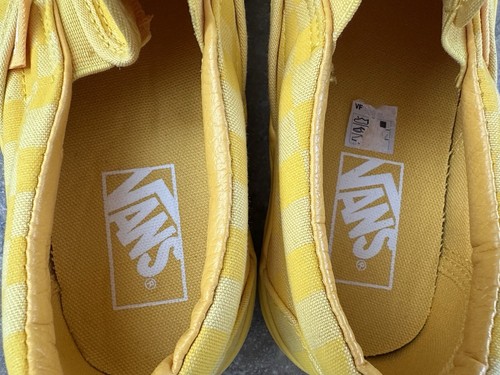 Vans Slip On Checkerboard Womens Yellow Gold Athletic Shoes Sneakers Size 7.5 - Picture 5 of 7